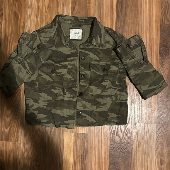 Mudd cropped Women’s camo bomber jacket - Picture 2 of 3
